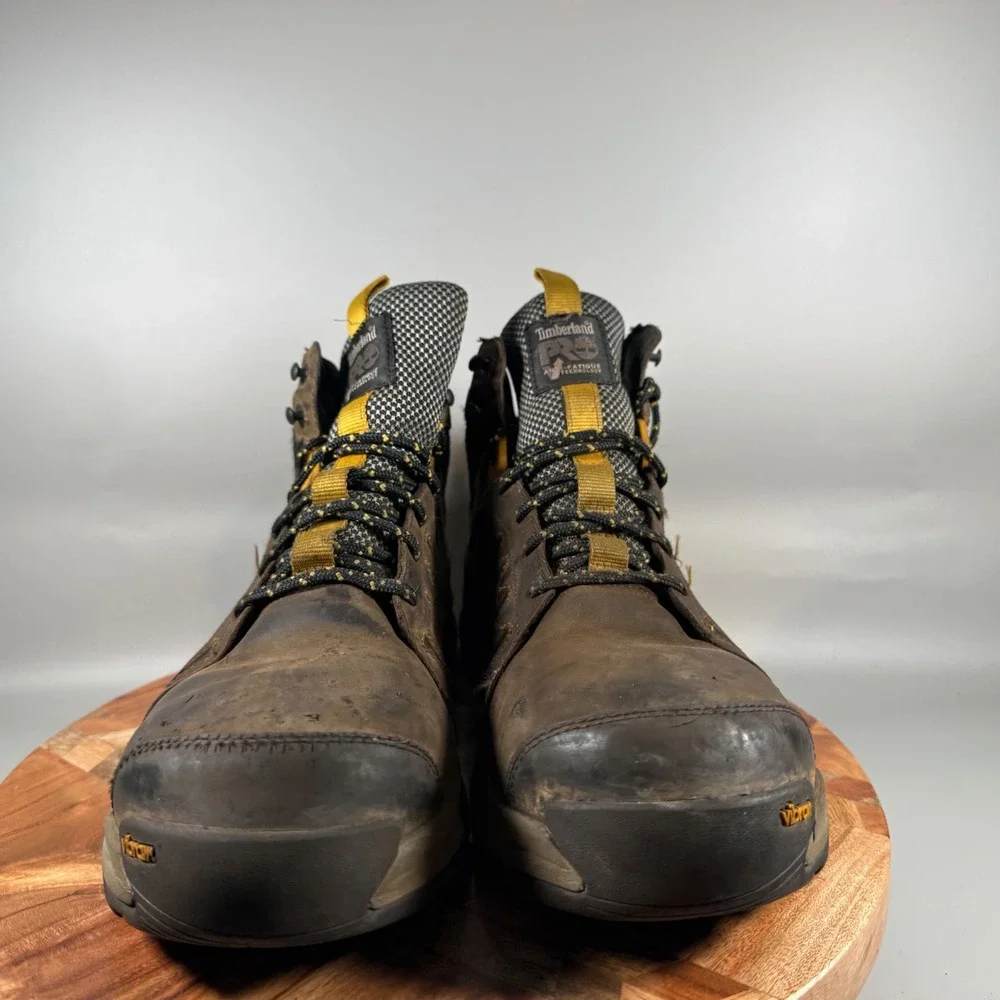 Timberland PRO Hypercharge Mens 11.5M Brown Waterproof‎ Work Boots A41UY Vibram